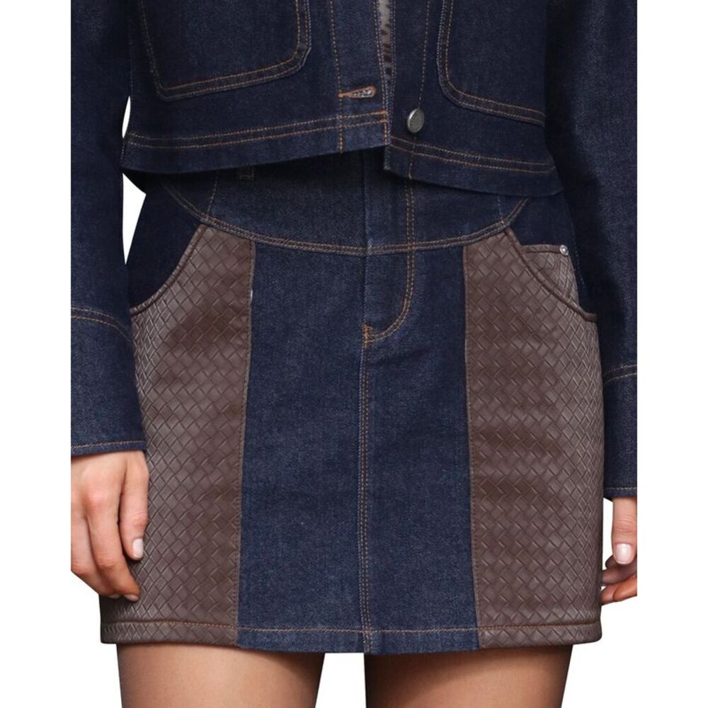 Avec Les Filles Womens  Skirt, Blue